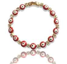 Load image into Gallery viewer, Ojo Tennis bracelet | evil eye bracelet
