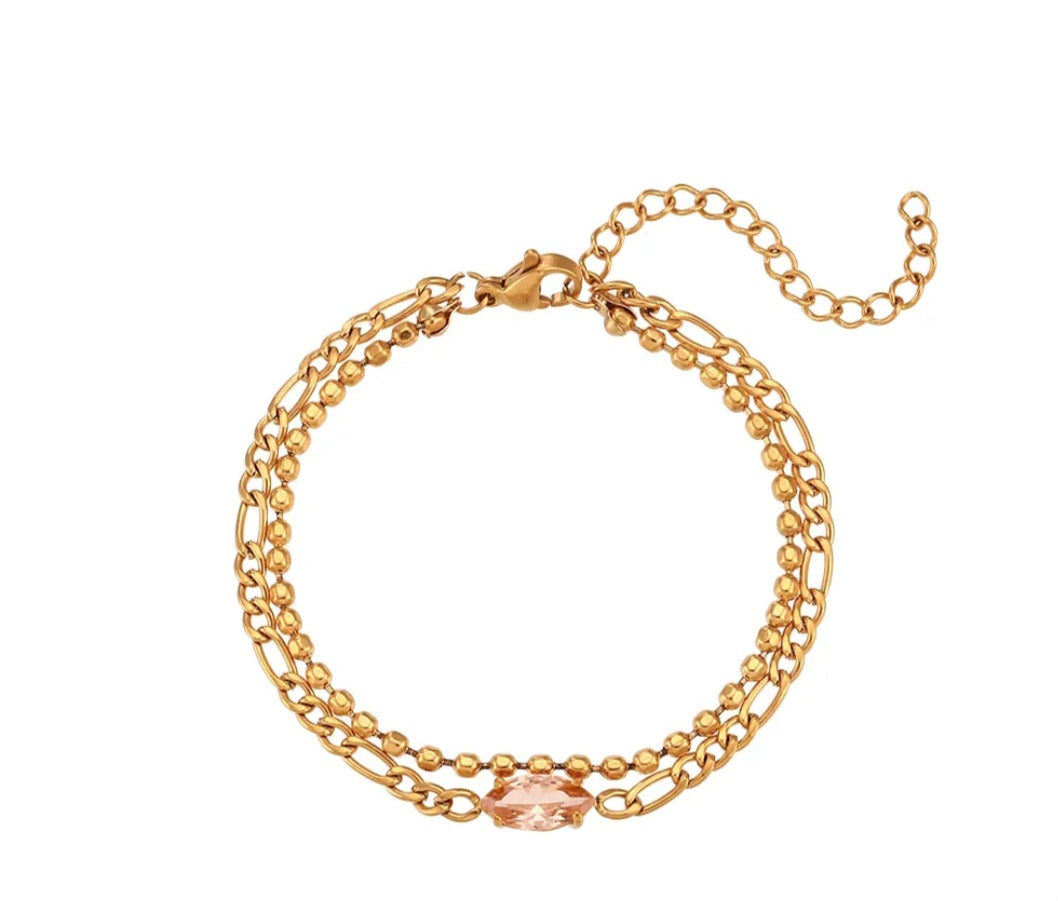 Double Rosé | double link bracelet