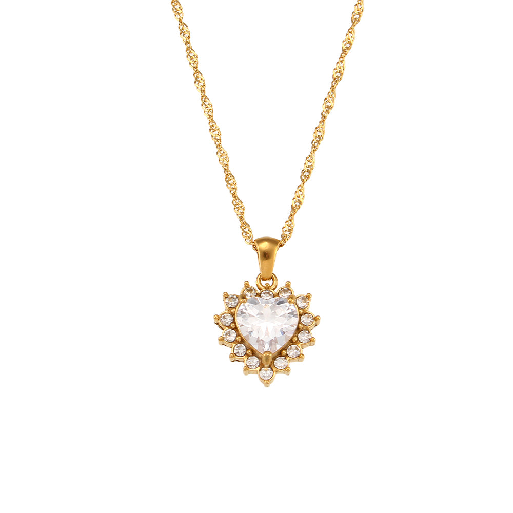 crystal heart | pendant necklace