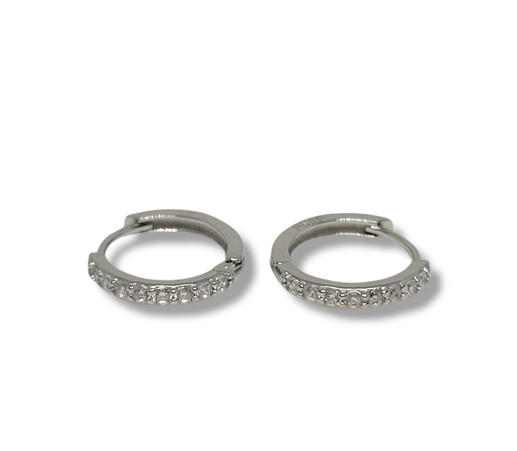 Silver huggies | earrings